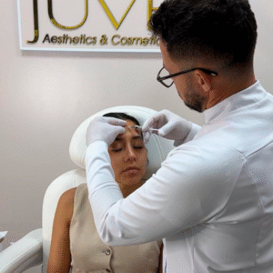 Female client receiving Botox injection at Juves Aesthetics in kissimmee, FL